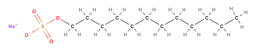 Sodium Lauryl Sulfate Structure